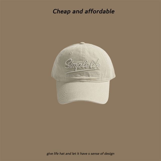 Washed Embroidered Letter Cap