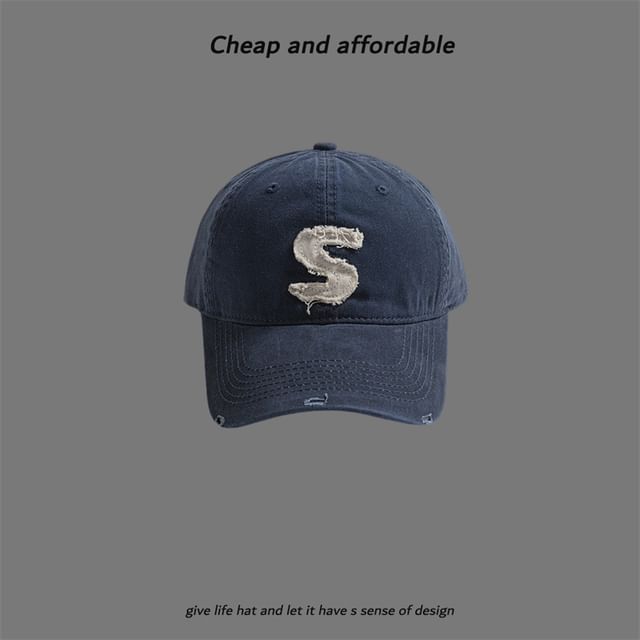 Applique Cap Letter Distressed