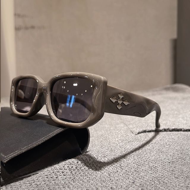 Cross Frame Square Accent Sunglasses