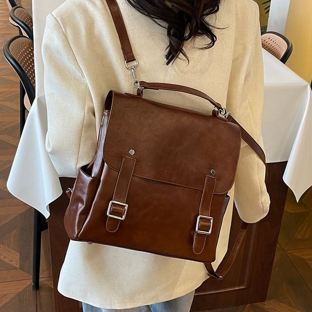 Leather Satchel Backpack Faux