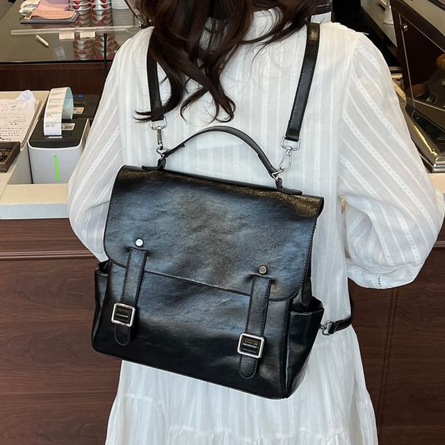Leather Satchel Backpack Faux