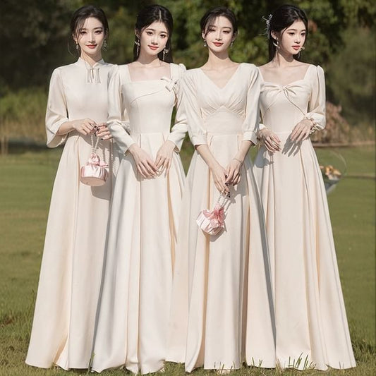 Designs) Evening Plain Bridesmaid (Various Gown