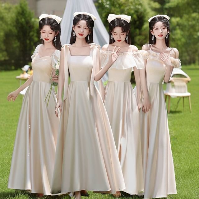 (Various Gown Plain Designs) Bridesmaid Evening