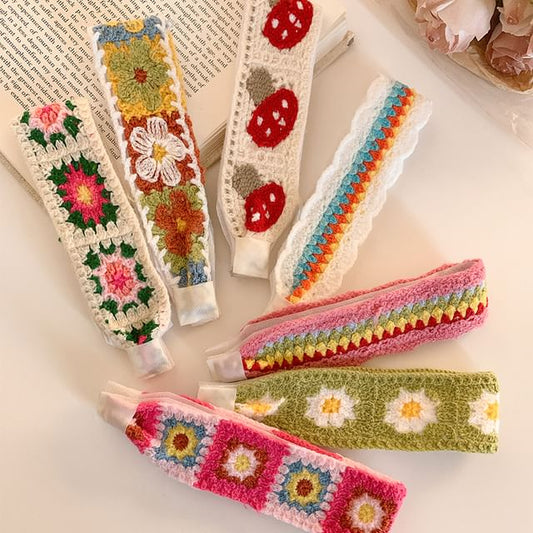 Crochet Wide Patterned Headband