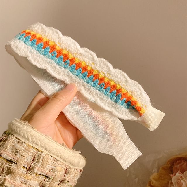 Crochet Wide Patterned Headband