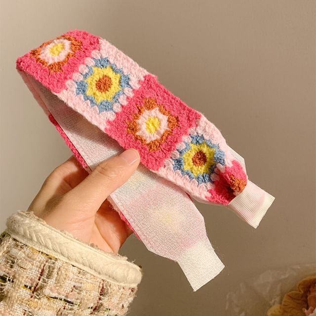 Crochet Wide Patterned Headband