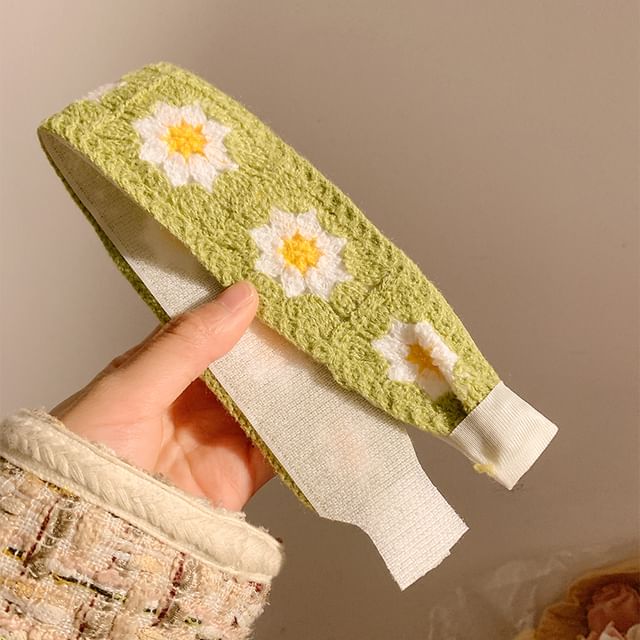 Crochet Wide Patterned Headband