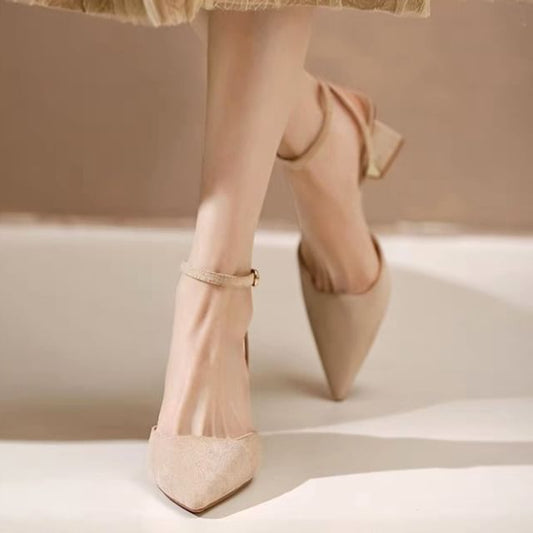 Heel Toe Stiletto Slingback Sandals Pointed