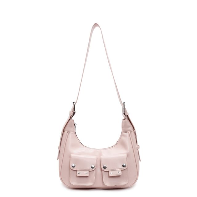 Multi-Pocket Bag Faux Leather Shoulder