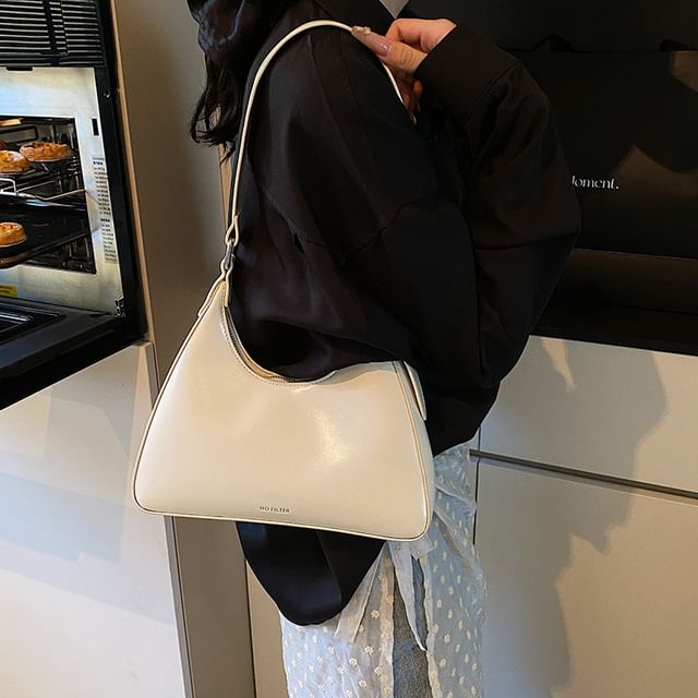 Lettering Faux Tote Leather Bag