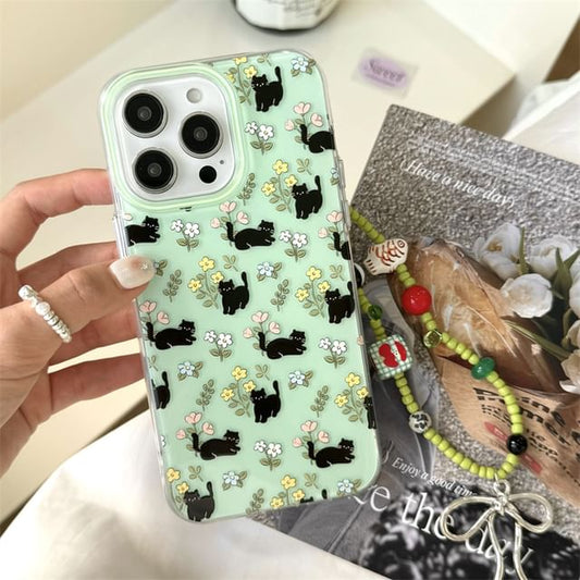 Floral Case Phone Cat