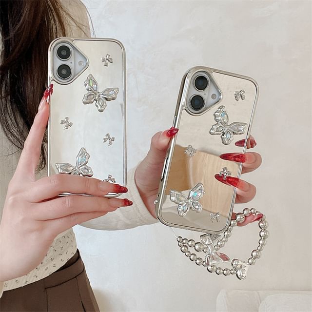 Phone Set Butterfly Charm / Case Mirrored