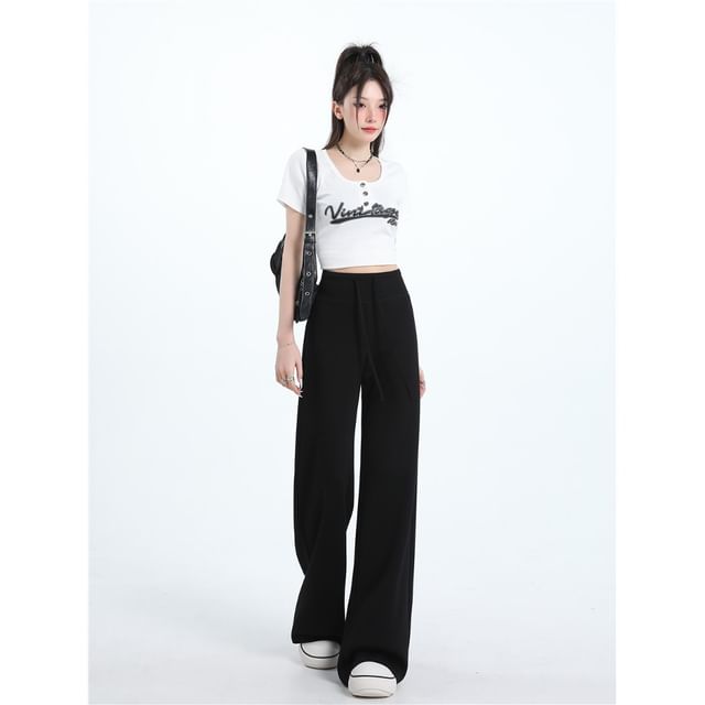 Sweatpants Waist Wide Leg Drawstring (Various Designs)