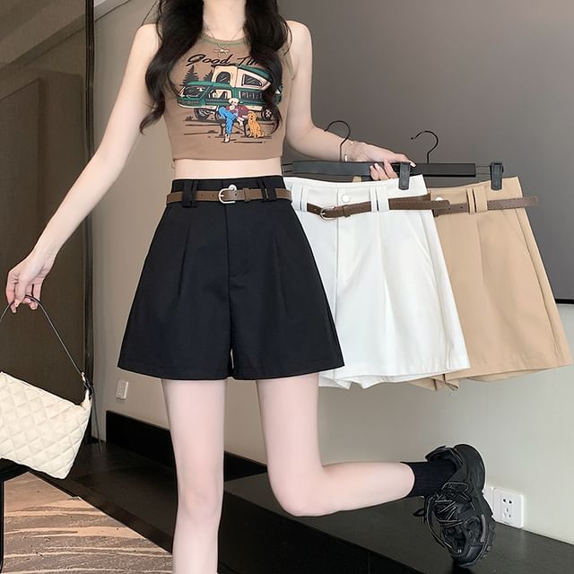 High Shorts Plain Dress Waist