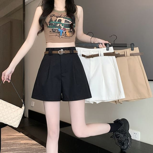 High Shorts Plain Dress Waist