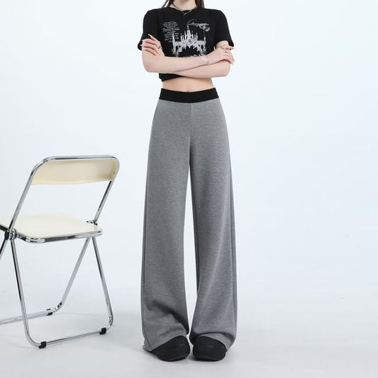 Waist Leg Sweatpants (Various Contrast Designs) High Trim Wide