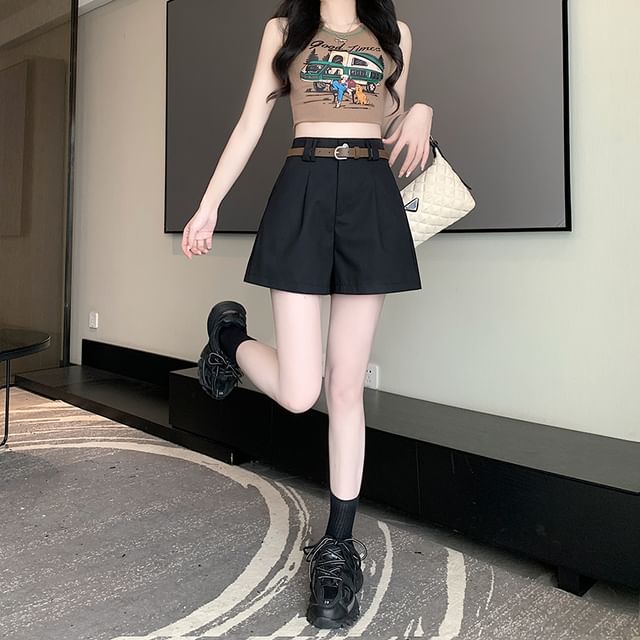 High Shorts Plain Dress Waist