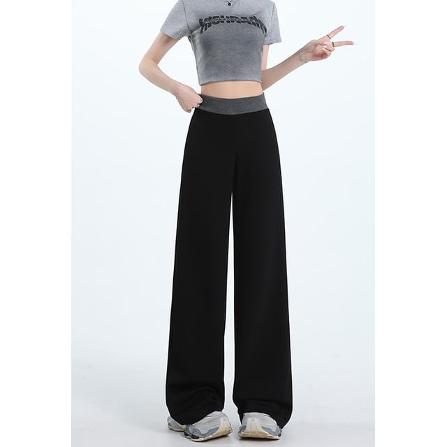 Waist Leg Sweatpants (Various Contrast Designs) High Trim Wide