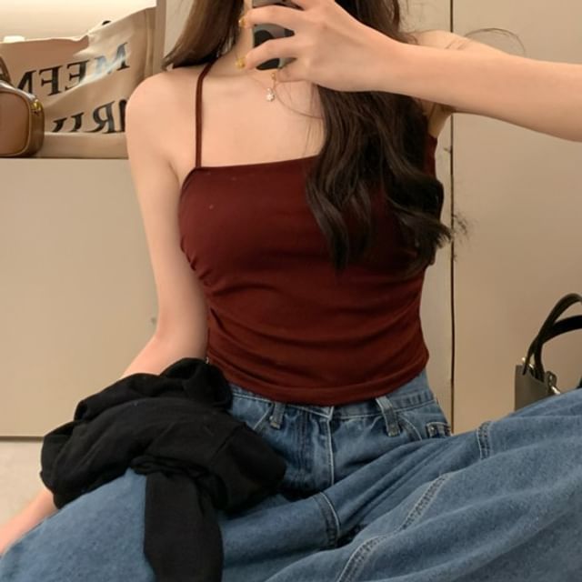 Ruched Slim Racerback Top Camisole Fit Padded