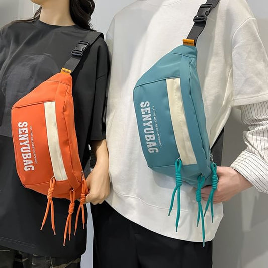 Nylon Print Belt Lettering Bag