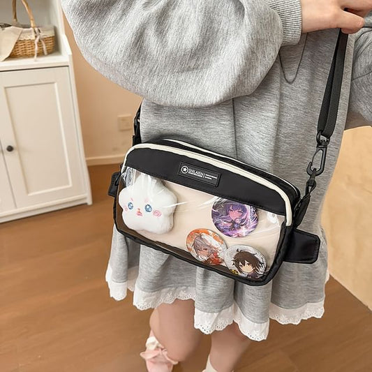 PVC Bag Panel Crossbody Nylon