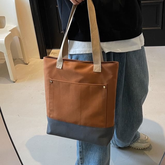 Canvas Tote Bag Two Tone