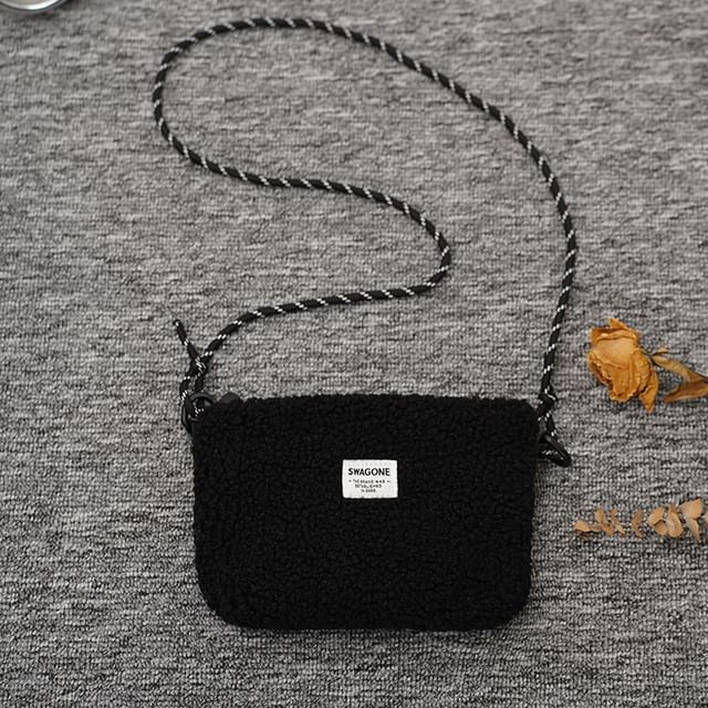 Applique Crossbody Bag Fleece