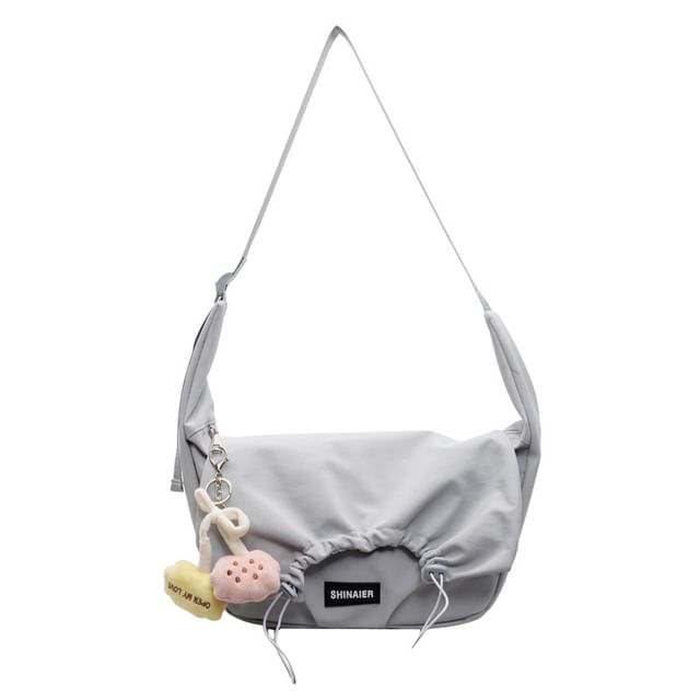 Crossbody Plain Flap Bag Drawstring