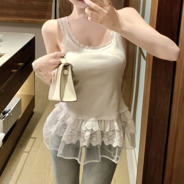 Trim Camisole Top Lace