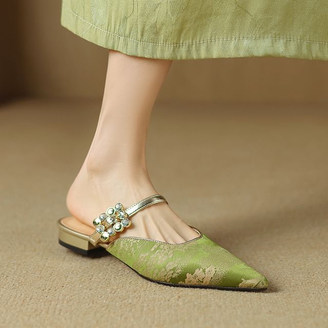 Mules Low Heel Pointed