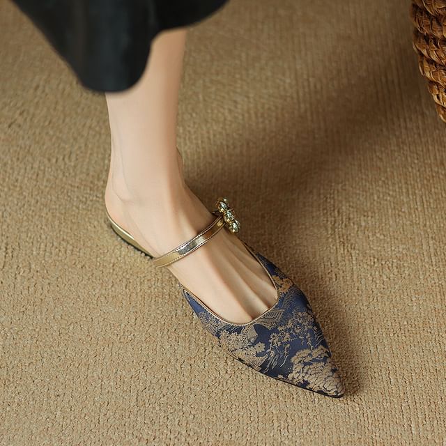 Mules Low Heel Pointed