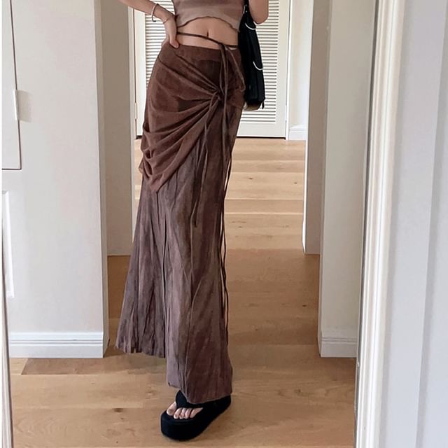 Butterfly Skirt Waist Short Maxi Pencil Sleeve Tie-Up Tee Crop / Print Mid V-Neck