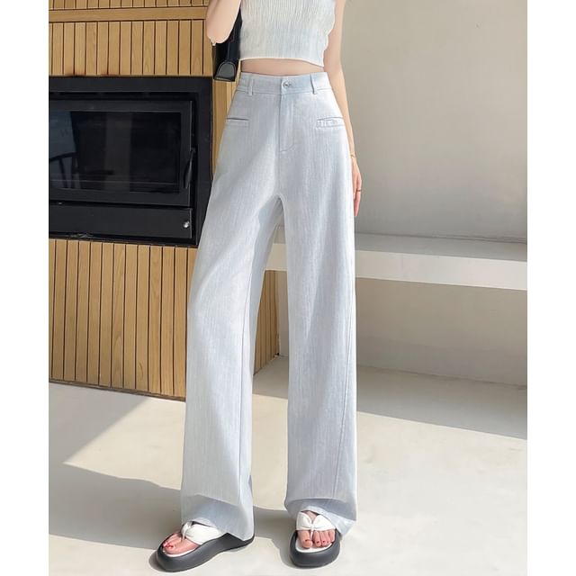 Waist High Washed Designs) Leg Wide Jeans (Various