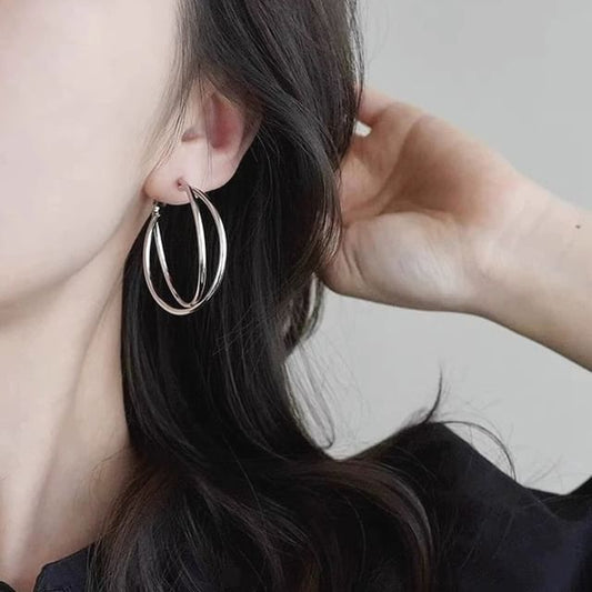 Hoop Layered Earring Clip-On /