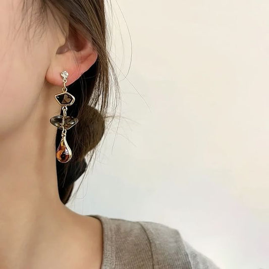 Earring / Geometry Drop Clip-On