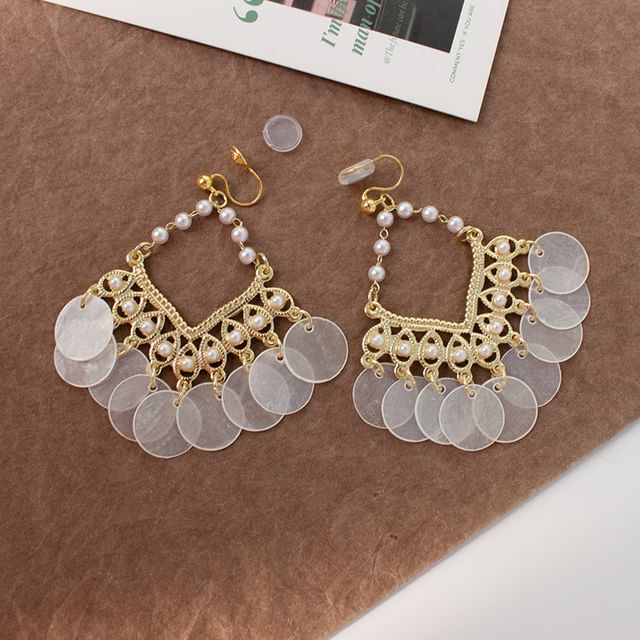 Chandelier Faux / Earring Pearl Clip-On