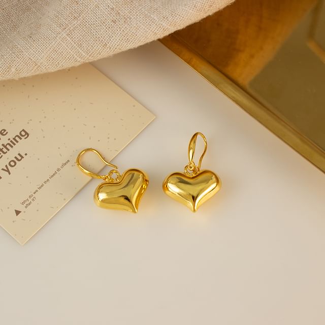 Drop Heart Clip-On Earring /