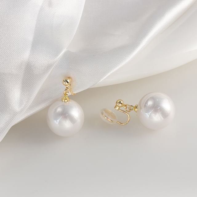 Earring Clip-On Pearl / Drop Faux