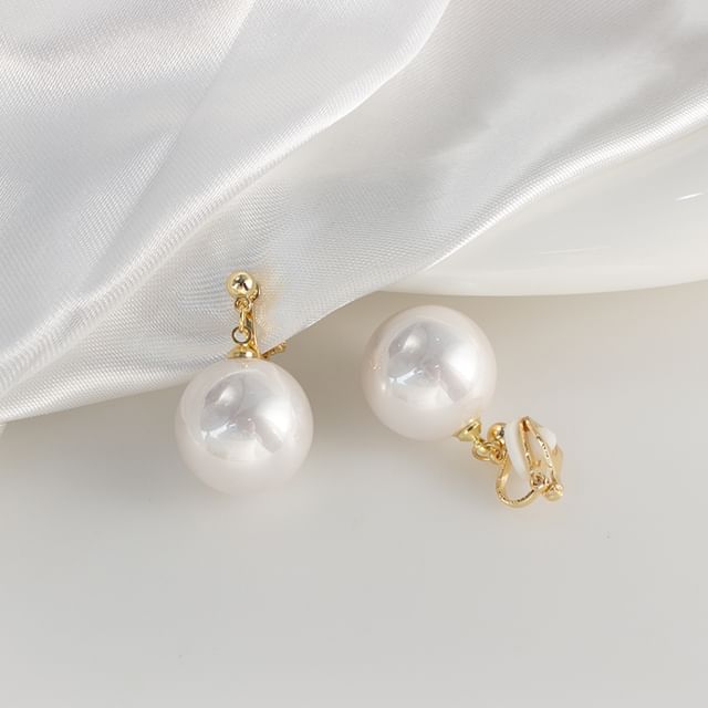 Earring Clip-On Pearl / Drop Faux