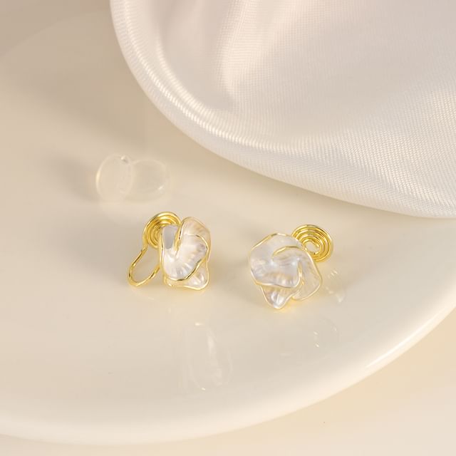 Flower Clip-On Stud / Earring