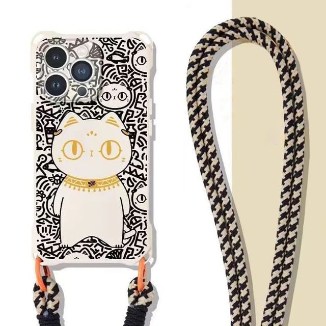 Phone Strap Set Case Cat Lanyard /