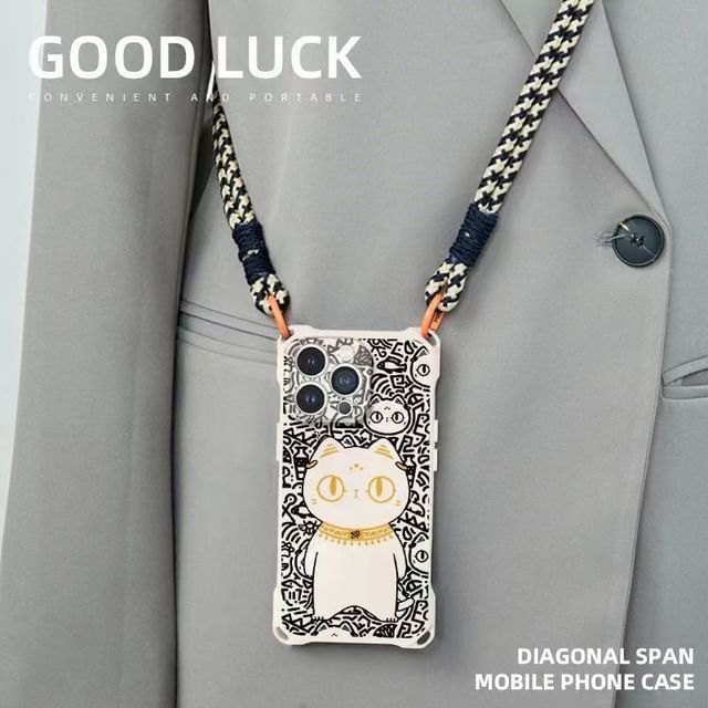 Phone Strap Set Case Cat Lanyard /