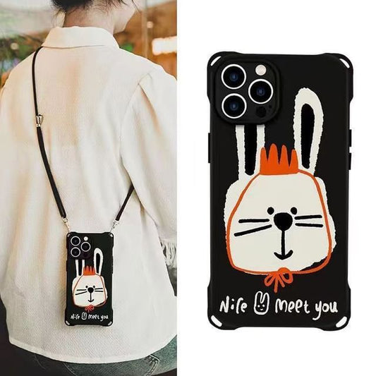 / Set Phone Lanyard Case Rabbit