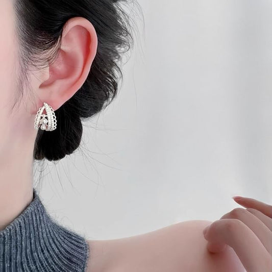 Pearl Faux Earring Hoop