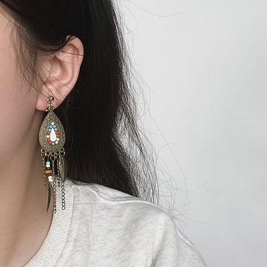 Cuff Designs) Ear Alloy Chandelier (Various Earring Leaf /