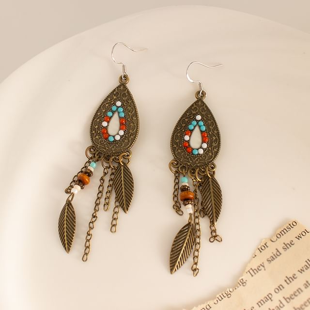 Cuff Designs) Ear Alloy Chandelier (Various Earring Leaf /