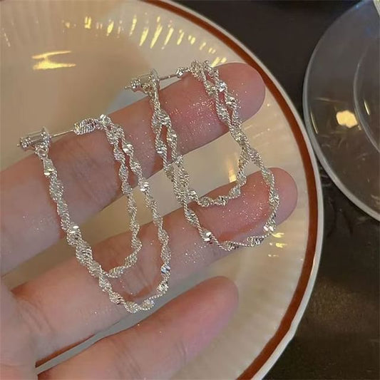 Alloy Helical Layered Earring Hoop