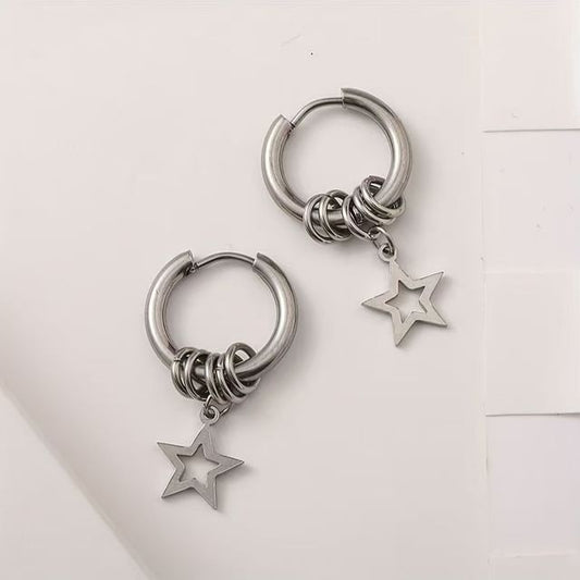 Earring Drop Alloy Star