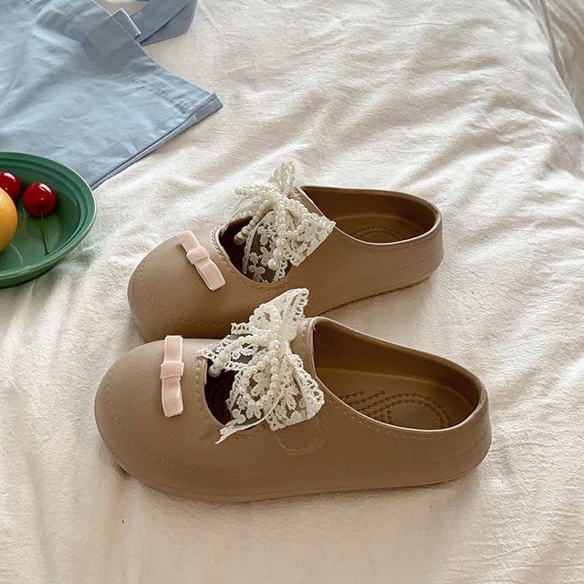 Sandals Faux Leather Beaded