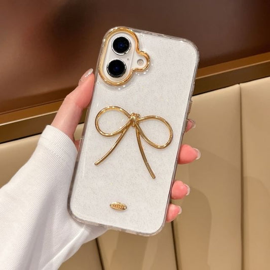 Metallic Trim Phone Case Bow